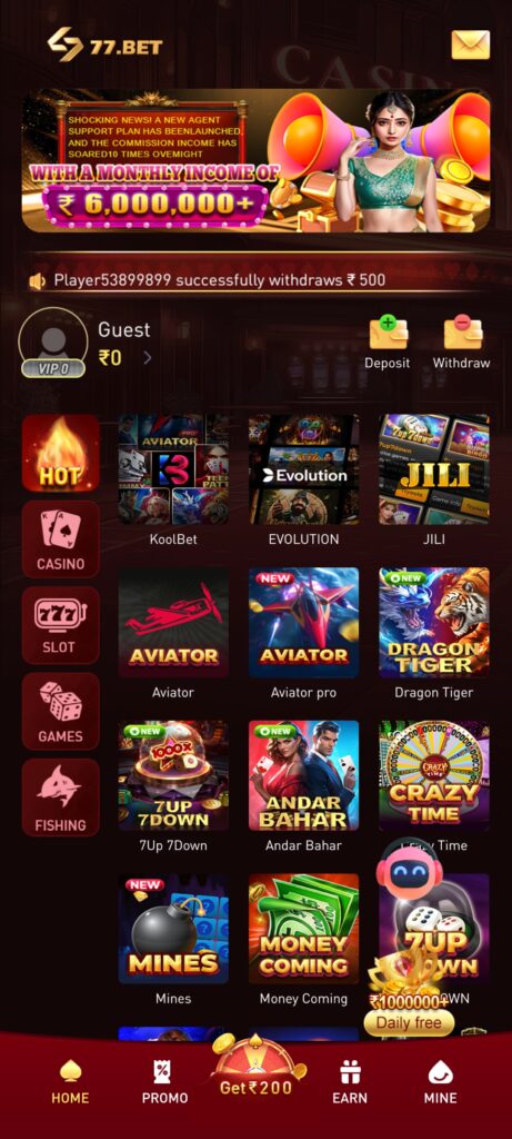 77.Bet APK Game